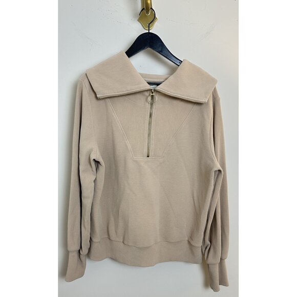VARLEY Vine Ottoman Half Zip Pullover in Beige Size Large - Picture 5 of 12